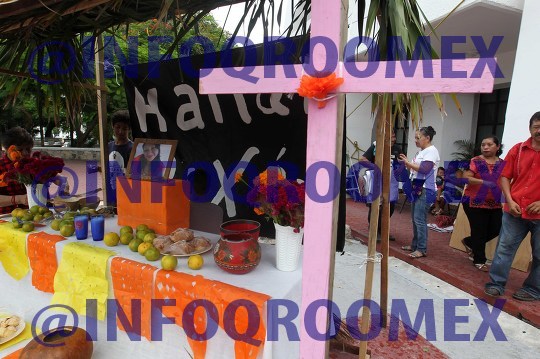 Altar como protesta ante feminicidios