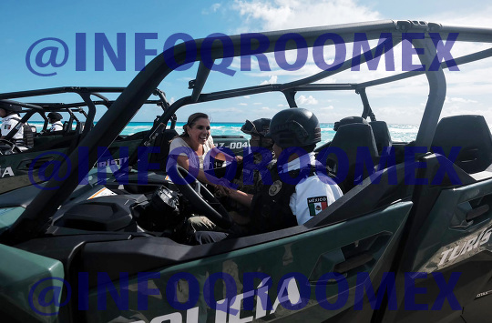 Mara Lezama entrego Patrullas Razer a la Policia Turistica