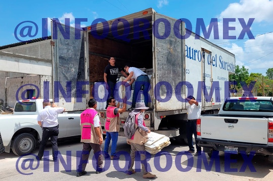Material electoral custodiado arriba a Carrillo Puerto