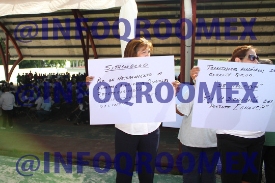 Protestas empañan celebración del 40 aniversario de Conalep Ca
