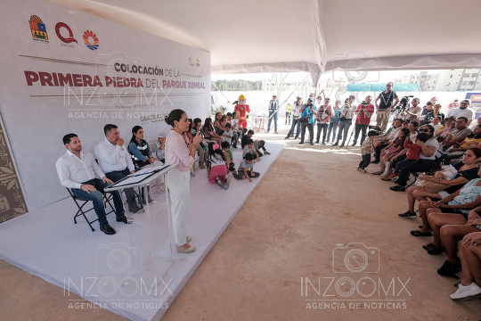 Colocan la primera piedra del Parque Xiimbal